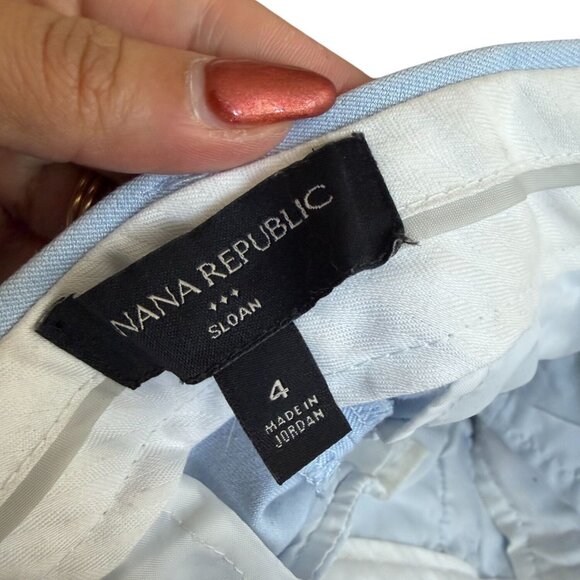 BANANA REPUBLIC Light Blue Sloan Ankle Pants Size 4 - Picture 7 of 9